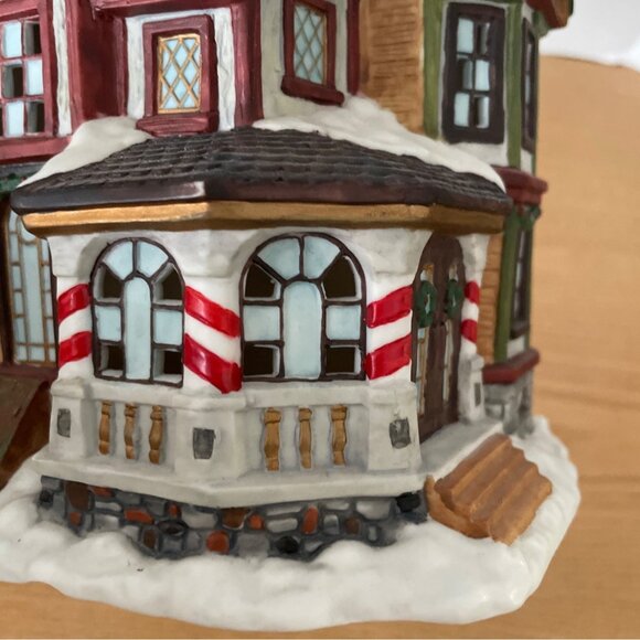 Vtg Holiday Time Dormitory School College Christmas Village House Light-Up 1999 - Picture 6 of 11